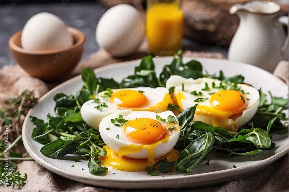 a traditional breakfast roasted eggs with vegetable a traditional breakfast roasted eggs with vegetable
