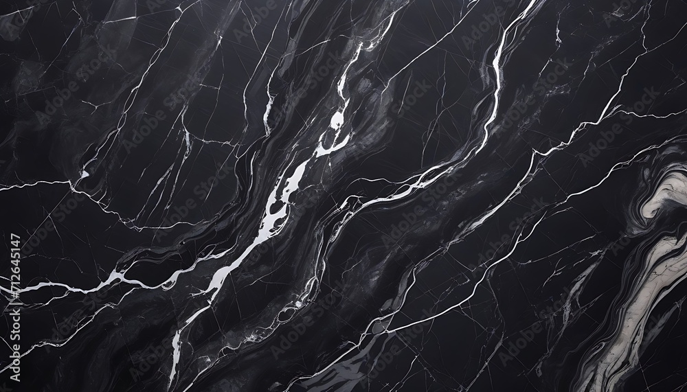 custom made wallpaper toronto digitalBlack marble block texture, white wavy pattern 