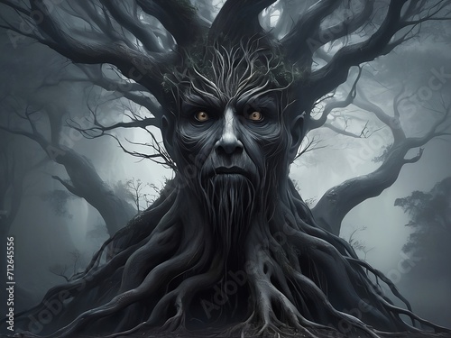 A scary forest with talking trees