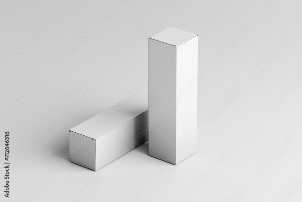 3D Ilustration. Packaging boxes mockup isolated. 3D Ilustration. Packaging boxes mockup isolated.