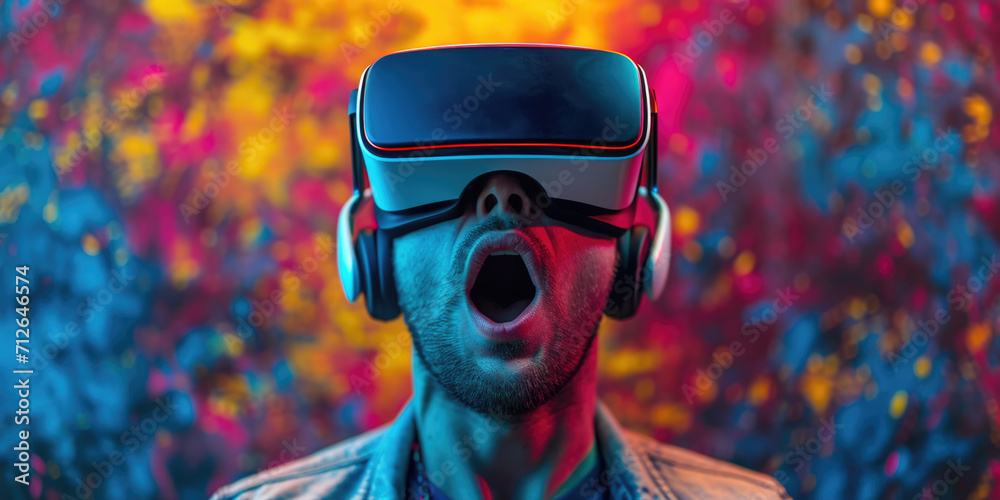 Mann mit VR Headset