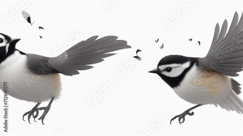 group of birds photo