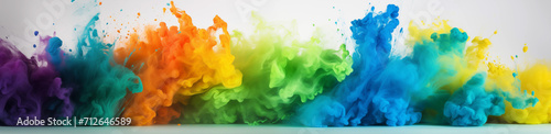 background with a rainbow of colored powder,
