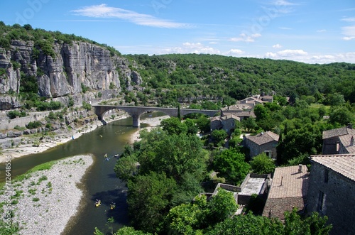 Ancient village of Balazuc in Ardeche in the South East of France  in Europe