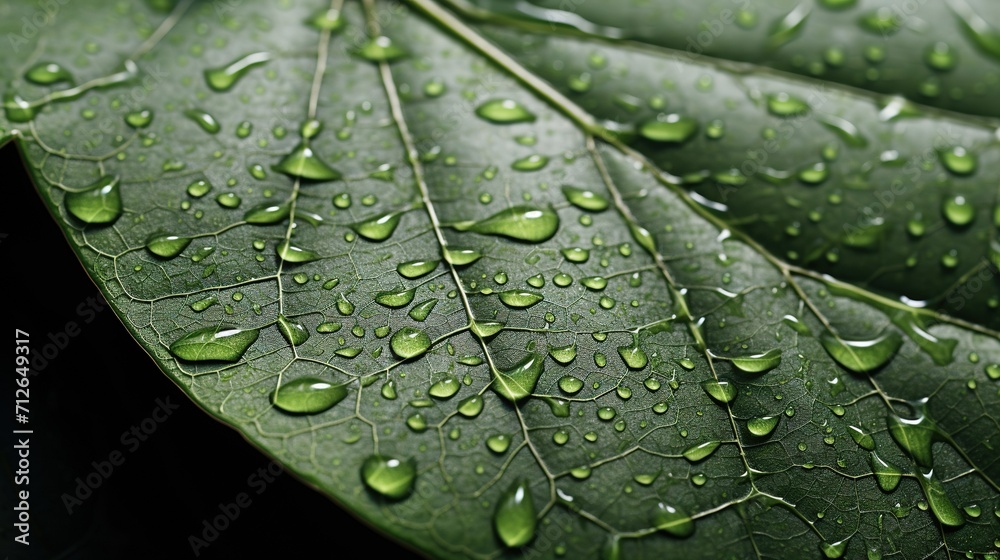 A wet leaf capturing the intricate patterns and textures, with subtle shadows enhancing the realism A wet leaf capturing the intricate patterns and textures, with subtle shadows enhancing the realism