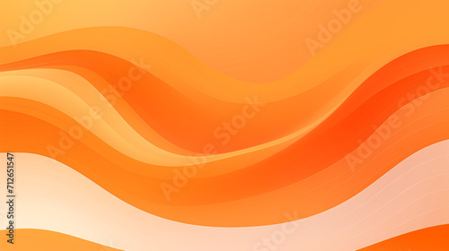 wavy abstract orange color background in orange and white lines photo