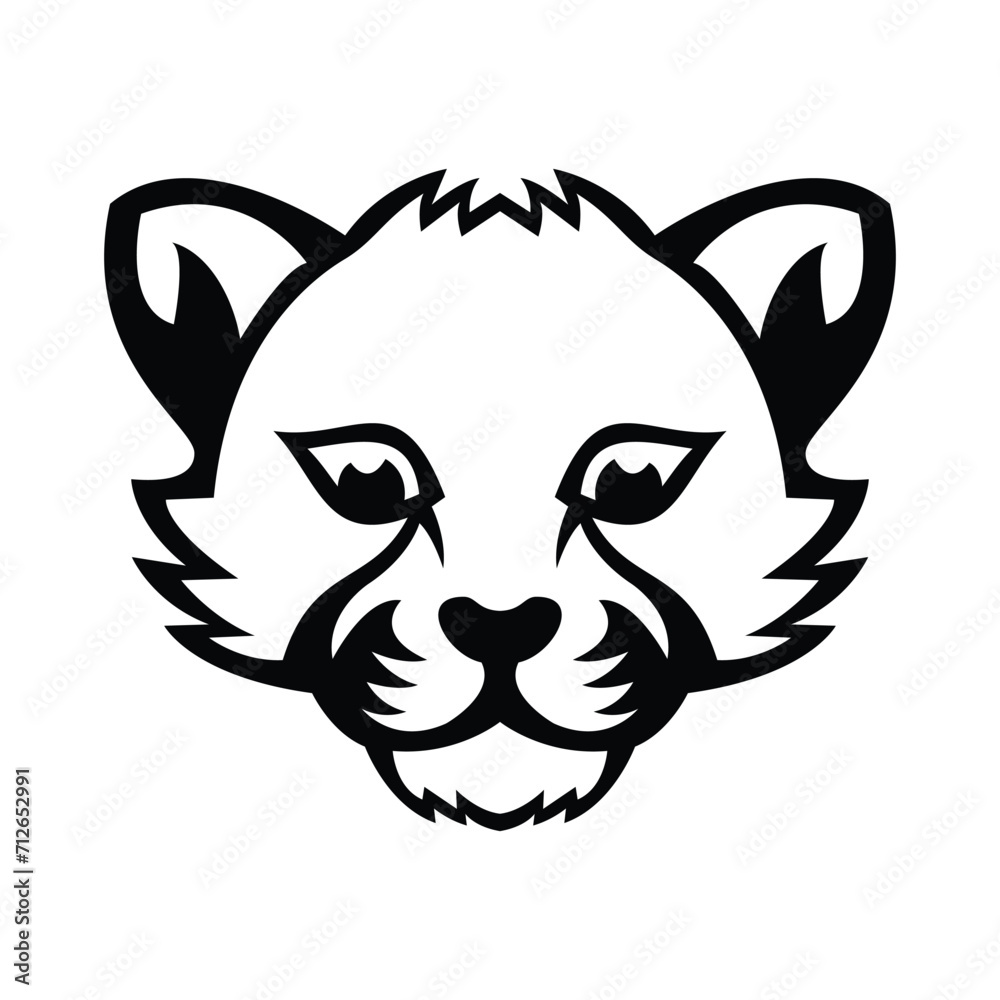 cute cat mascot logo line art design illustration cute cat mascot logo line art design illustration