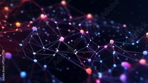 A 3d visualization of an up-to-date network communication design with a low polygon count.