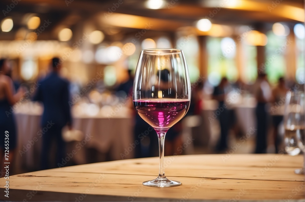 Wine glass in weeding table Wine glass in weeding table
