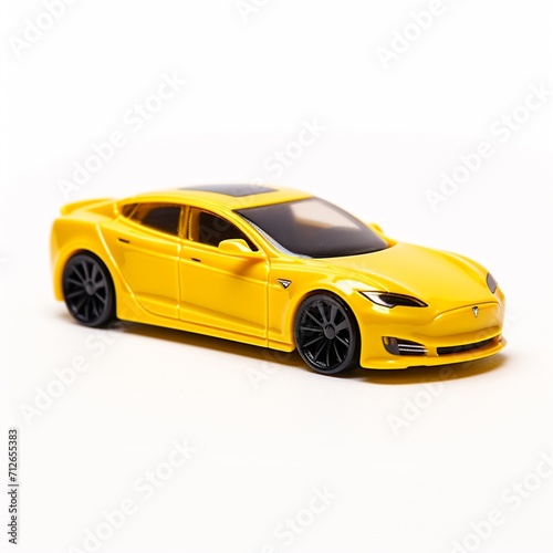 Best yellow luxury car model royalty white background picture Ai generated art © Bijali