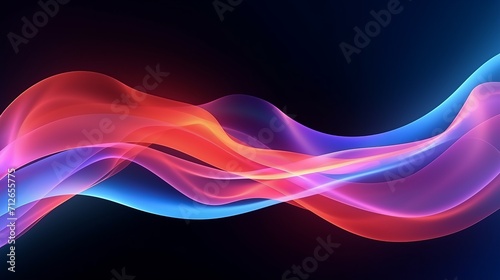 A neon wave background that is abstract and flowing
