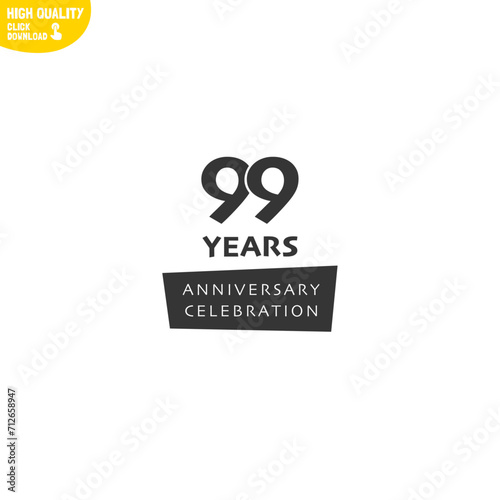 Creative 99 Year Anniversary Celebration Logo Design