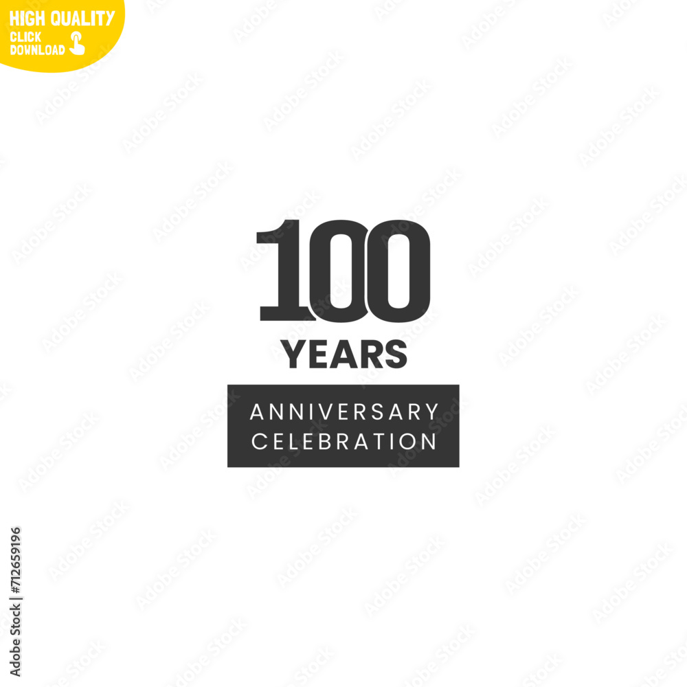 Creative 100 Year Anniversary Celebration Logo Design Creative 100 Year Anniversary Celebration Logo Design