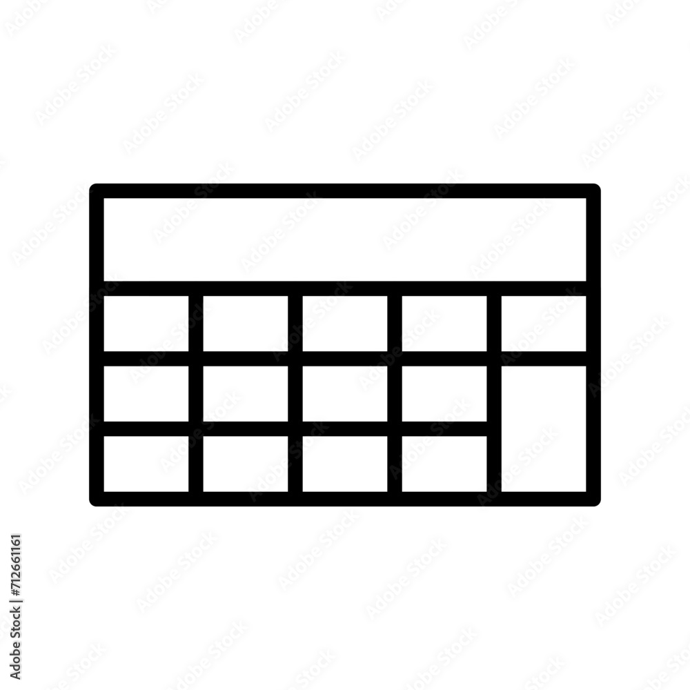 Vector black line icon engineering calculator isolated on white background Vector black line icon engineering calculator isolated on white background