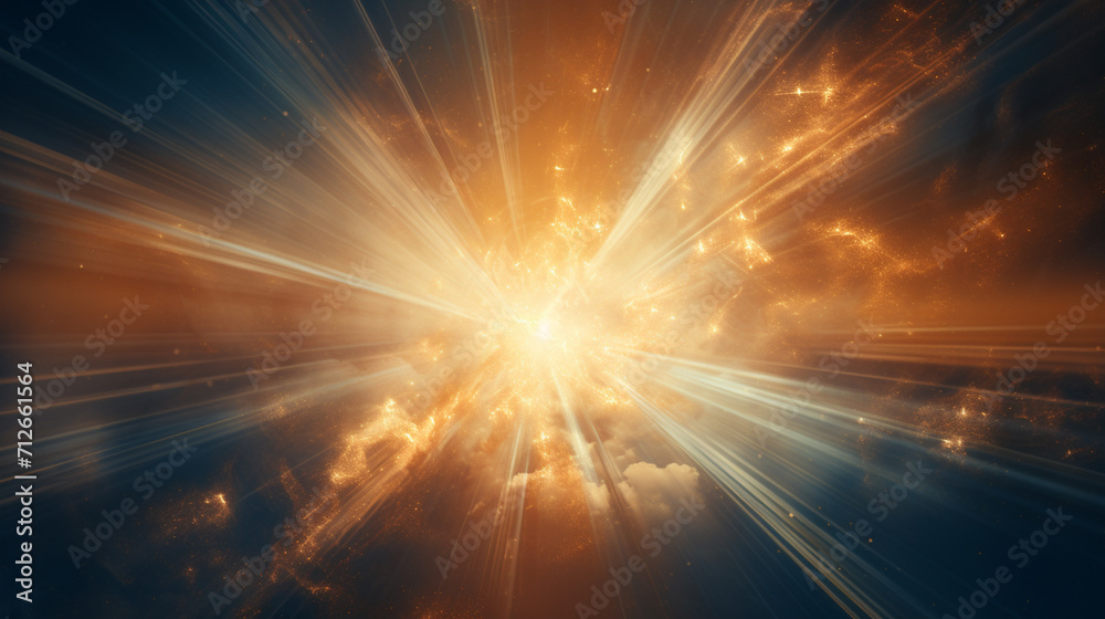 Magnificent summer sun burst with lens flare, Generate AI