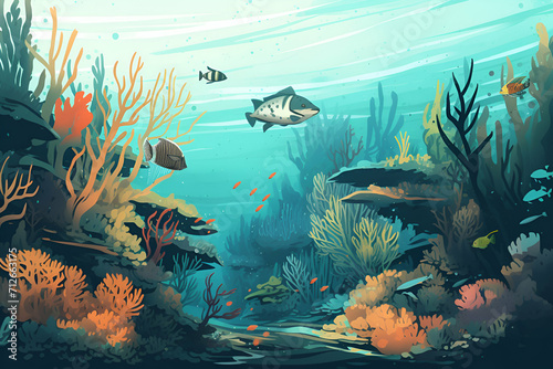 AI art echoes water conservation. Serene scenes, marine life, eco-elements in cool colors. Environmental harmony in every pixel.