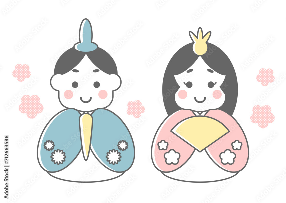 ひなまつりのお内裏様のイラスト