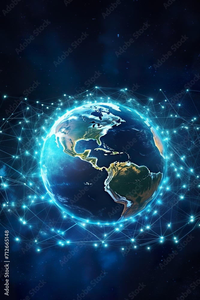 global earth network connection, futuristic planet worldwide networking, cyberspace concept background global earth network connection, futuristic planet worldwide networking, cyberspace concept background