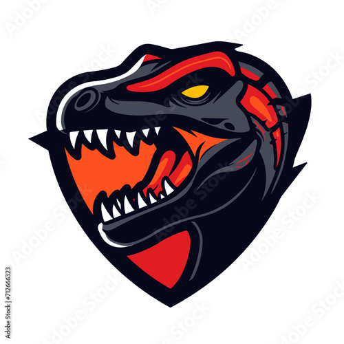 Esport vector logo dinosaur  dinosaur icon  dinosaur head  vector  sticker