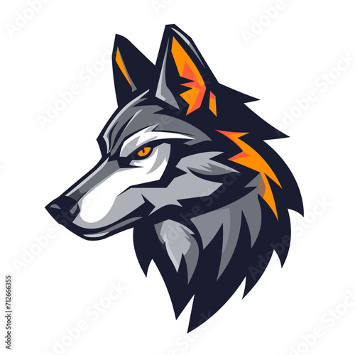 Esport vector logo wolf, wolf icon, wolf head, sticker
