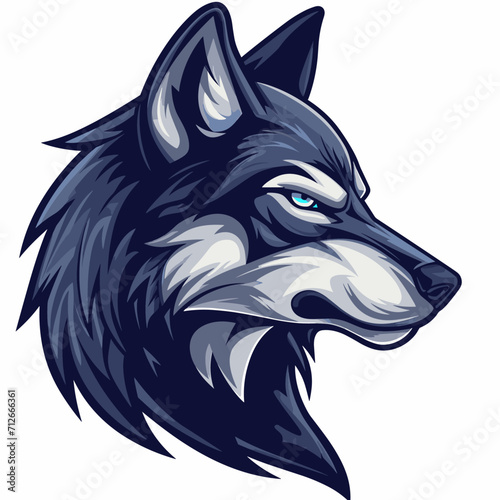 Esport vector logo wolf, wolf icon, wolf head, sticker
