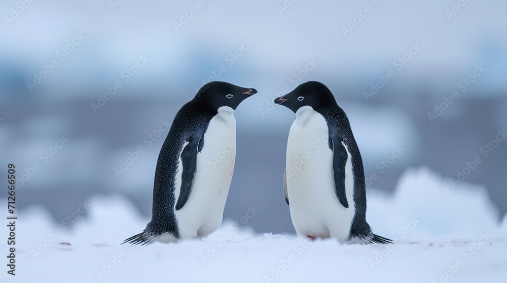 Obraz premium emperor penguin in polar regions 