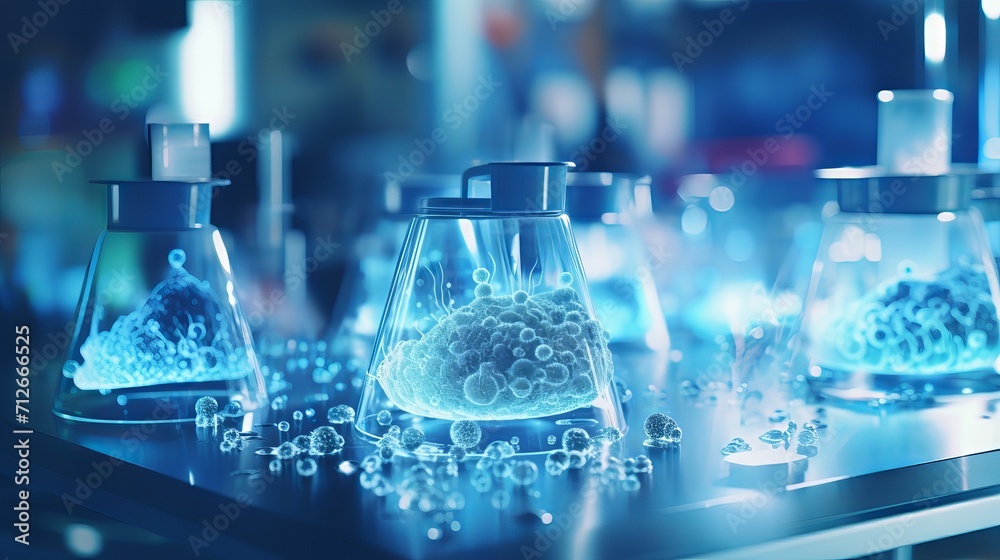A concept for a medical science laboratory to investigate viruses and bacteria.