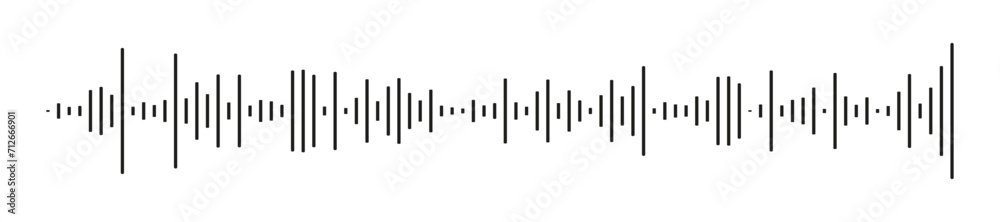 Voice message icon. Audio chat speech sound wave template. Waveform pattern. Equalizer symbol. Element for mobile messenger, podcast online radio interface, music player or app. Vector illustration. Voice message icon. Audio chat speech sound wave template. Waveform pattern. Equalizer symbol. Element for mobile messenger, podcast online radio interface, music player or app. Vector illustration.