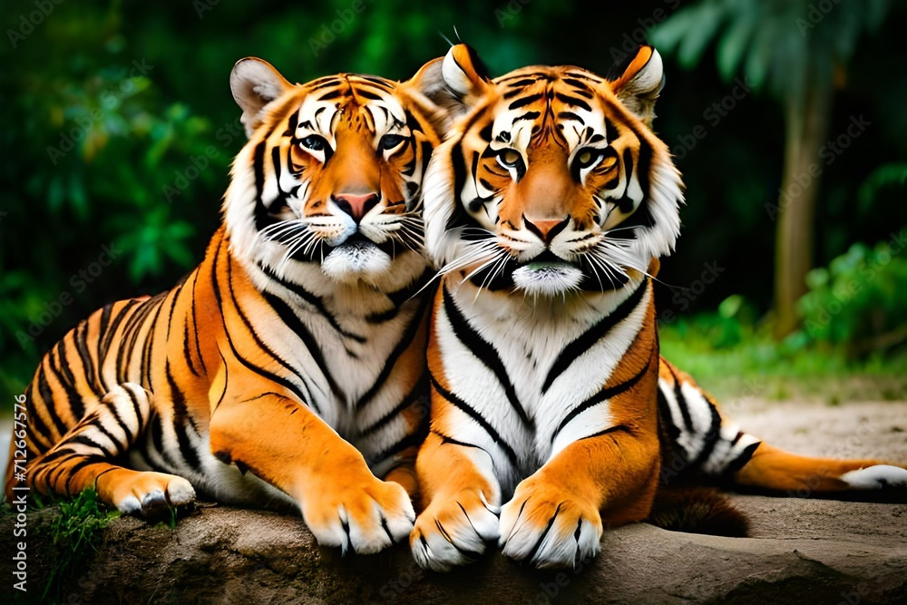 Naklejka premium tiger in the wild