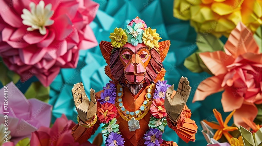 Origami of Indian Gods Like Paper Crafts 