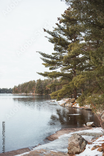 Hardy Lake Provincial park in winter