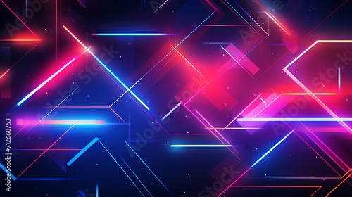 Design for a background composed of neon and abstract elements