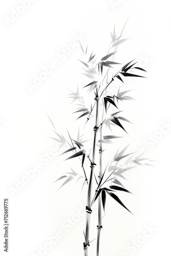 Bamboo painting in the style of Chinese ink wash painting, © Adobe Contributor