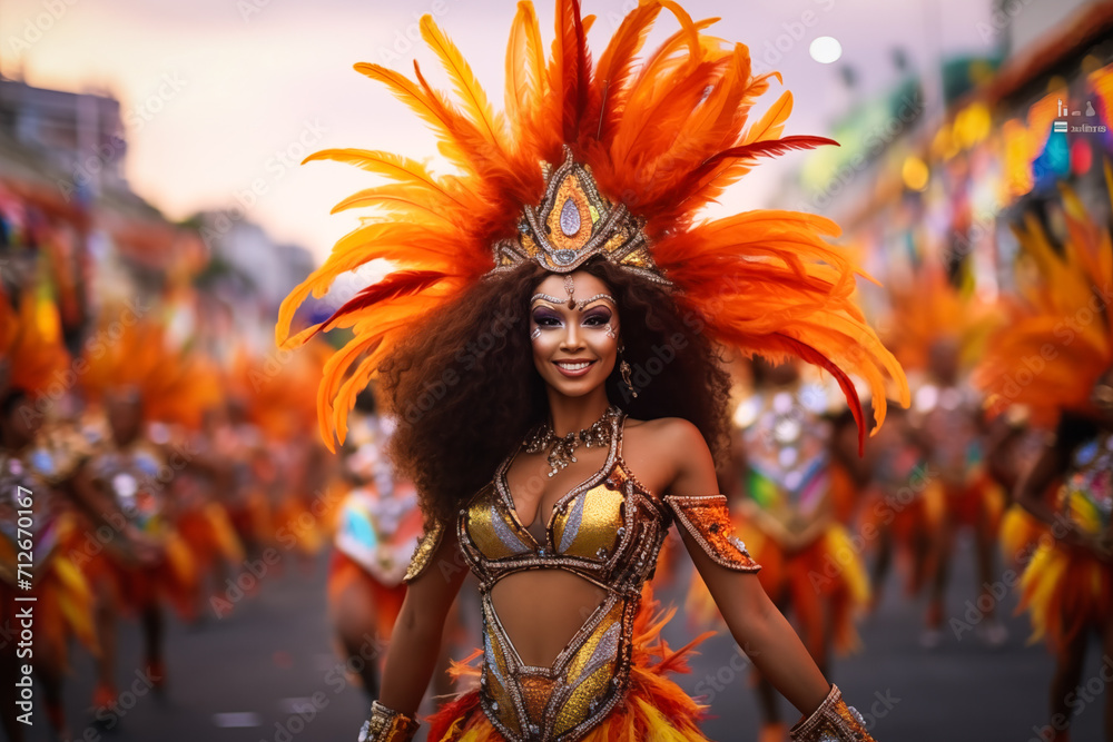 Rio Carnival Dancer in Vibrant Costume Rio Carnival Dancer in Vibrant Costume