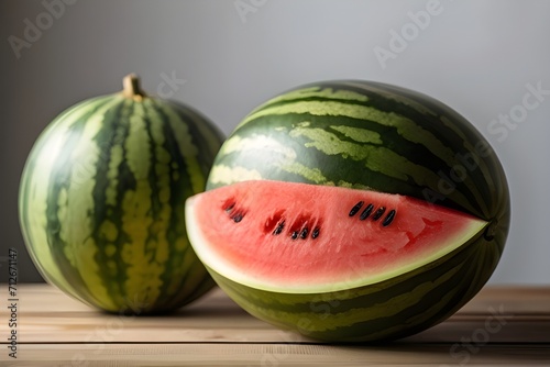 watermelon on the table