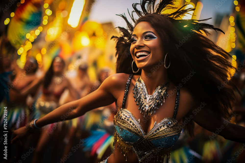 Rio Carnival Dancer in Vibrant Costume Rio Carnival Dancer in Vibrant Costume