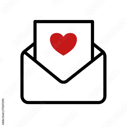 love letter - vector icon