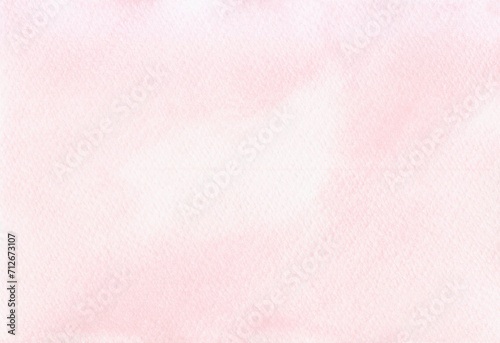 A delicate peach watercolor abstract background painted by hand. An empty, clean banner with space for text, design and decoration. The texture of watercolor on paper. Template for a business card