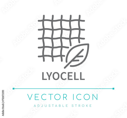 Lyocell Textile Vector Line Icon
