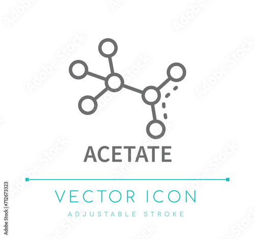 Acetate Textile Line Icon