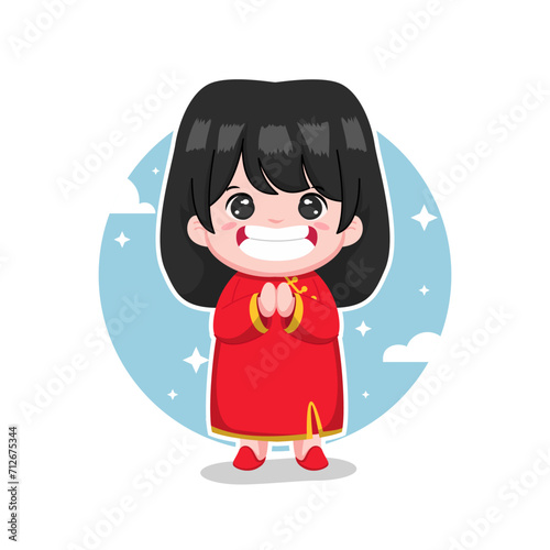 chinese new year cartoon illustration
