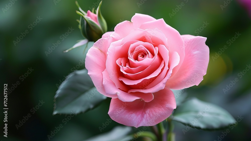 A close-up of a stunning pink rose