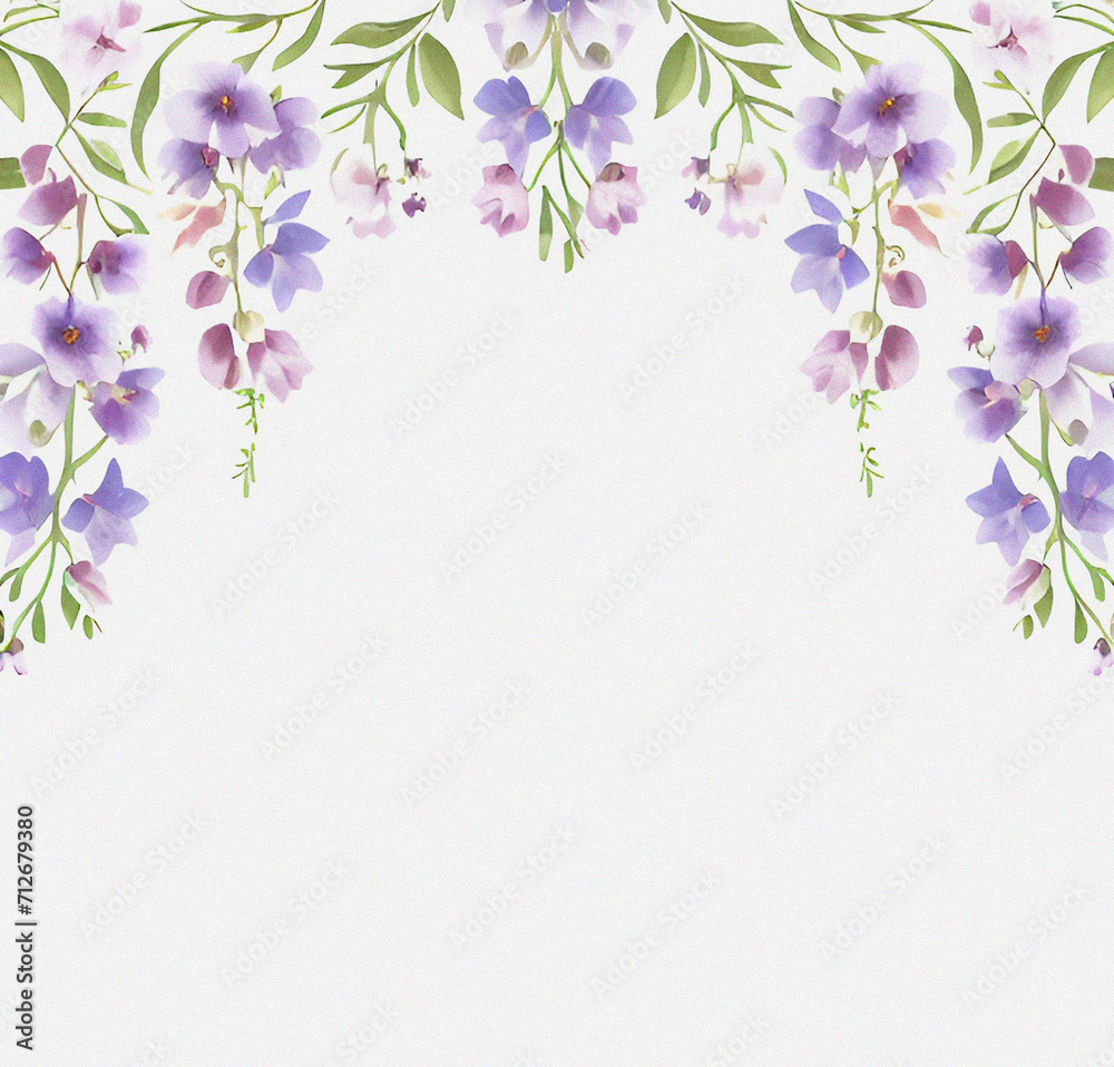 Blossom in spring on the white background. Template with flowers. Vintage backdrop. Card design. Beautiful background with empty copy space.