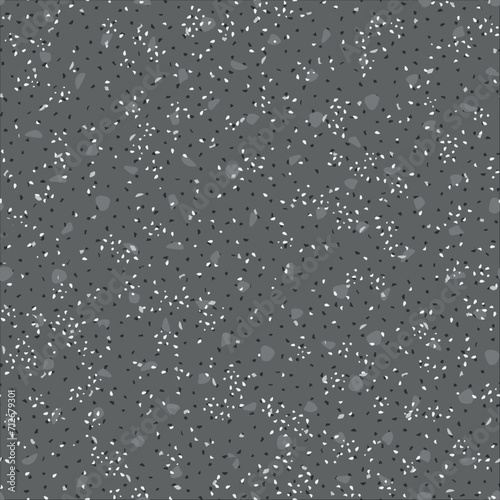 Venetian Seamless Texture. Marble Rock Granite Pattern. Vector Terrazzo Terrazo Design. Terrazzo Glass Modern Texture. Gray Mosaic Glass Background. Floor Venetian Irregular Art. Stone Abstract Print