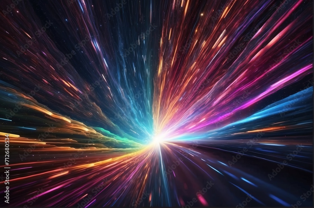 Light speed, hyperspace, space warp background Light speed, hyperspace, space warp background
