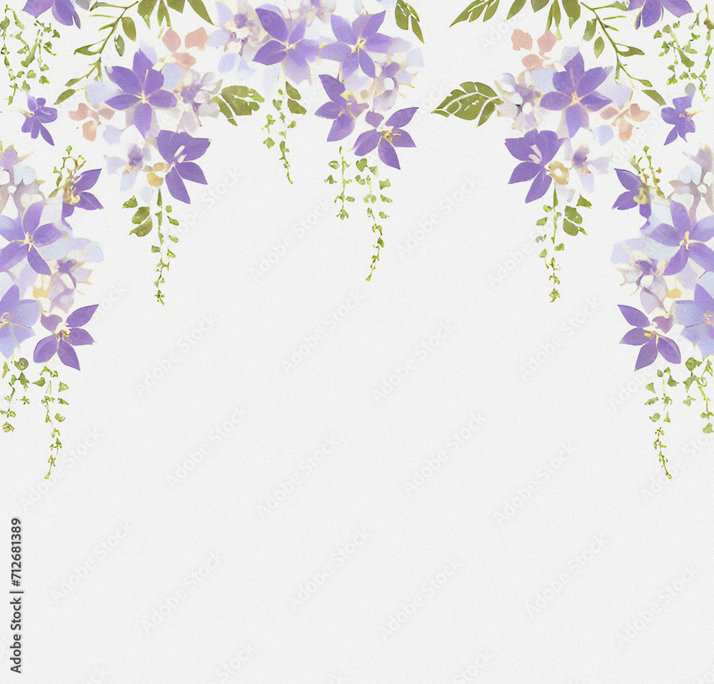 Blossom in spring on the white background. Template with flowers. Vintage backdrop. Card design. Beautiful background with empty copy space.