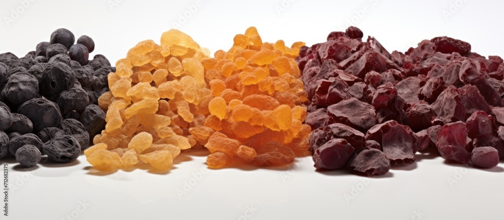 Obraz premium Dehydrated grape consistency, desiccated fruits.