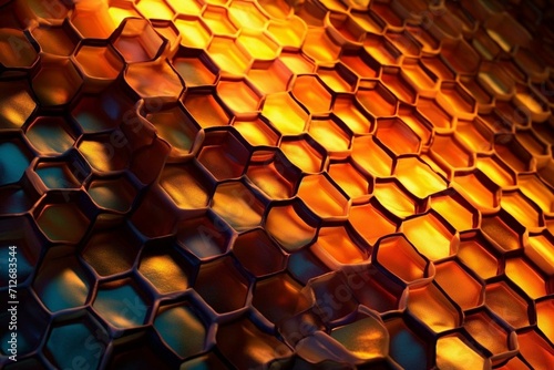 Honeycomb-inspired artwork. Generative AI