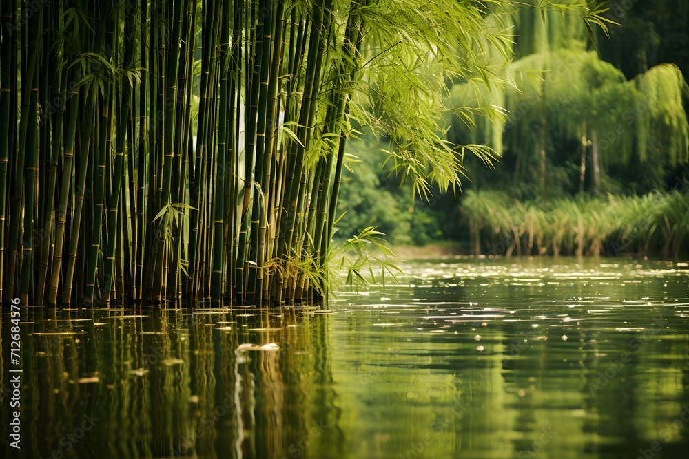 bamboo at ake, bamboo forest, lakeside bamboo