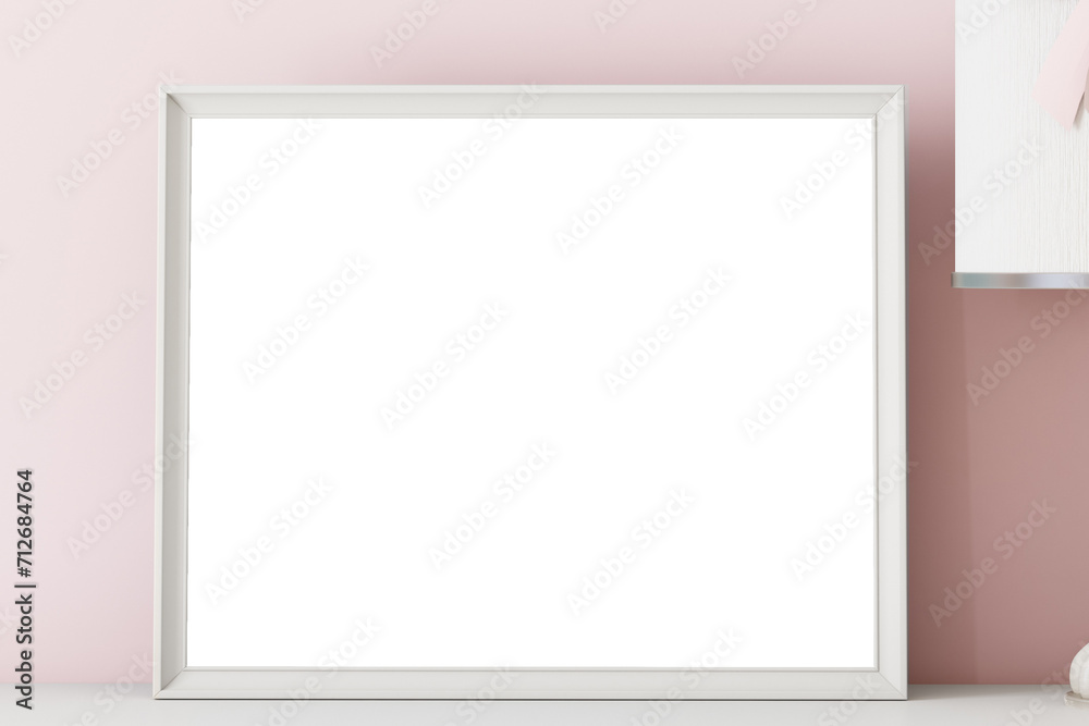 Obraz premium Mock up frame in kids room, 3d render 